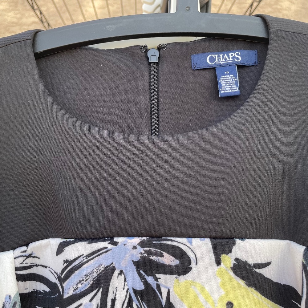 Chaps Sleeveless Dress with Pockets
